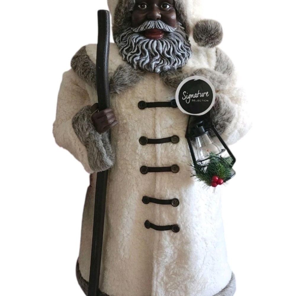 African American Black Santa Claus - 34 inches tall (NWT)